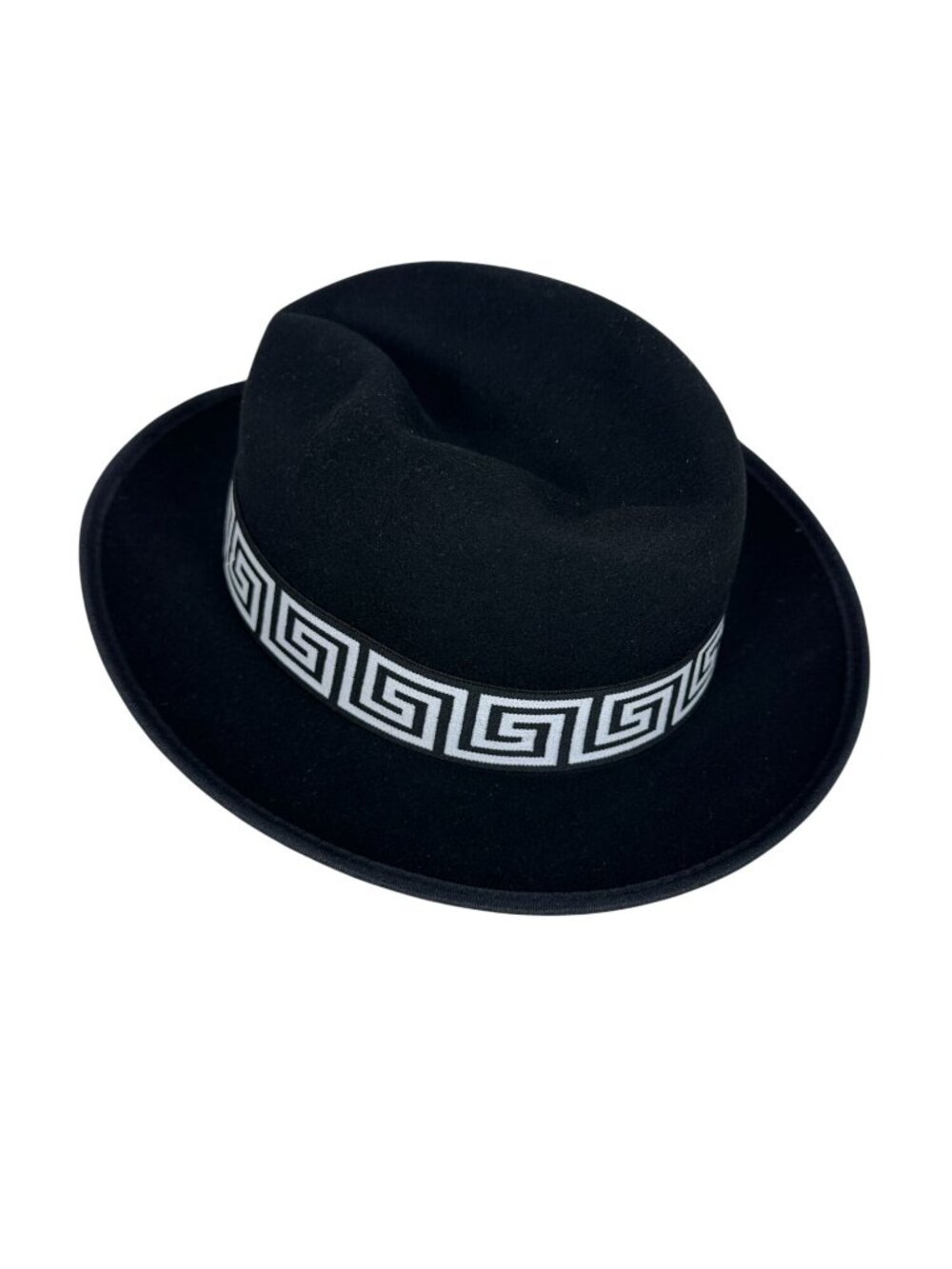 Bruno Capelo Black Wool Fedora Hat Australian Wool L Princeton Elite Collection